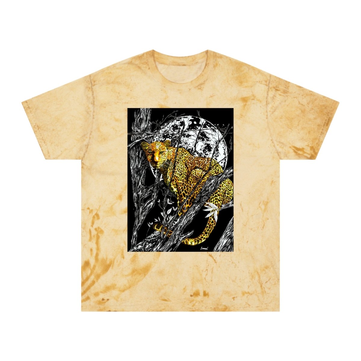 Unisex Color Blast Leopard T-Shirt - Vivid Wildlife Design - Curran Artworks