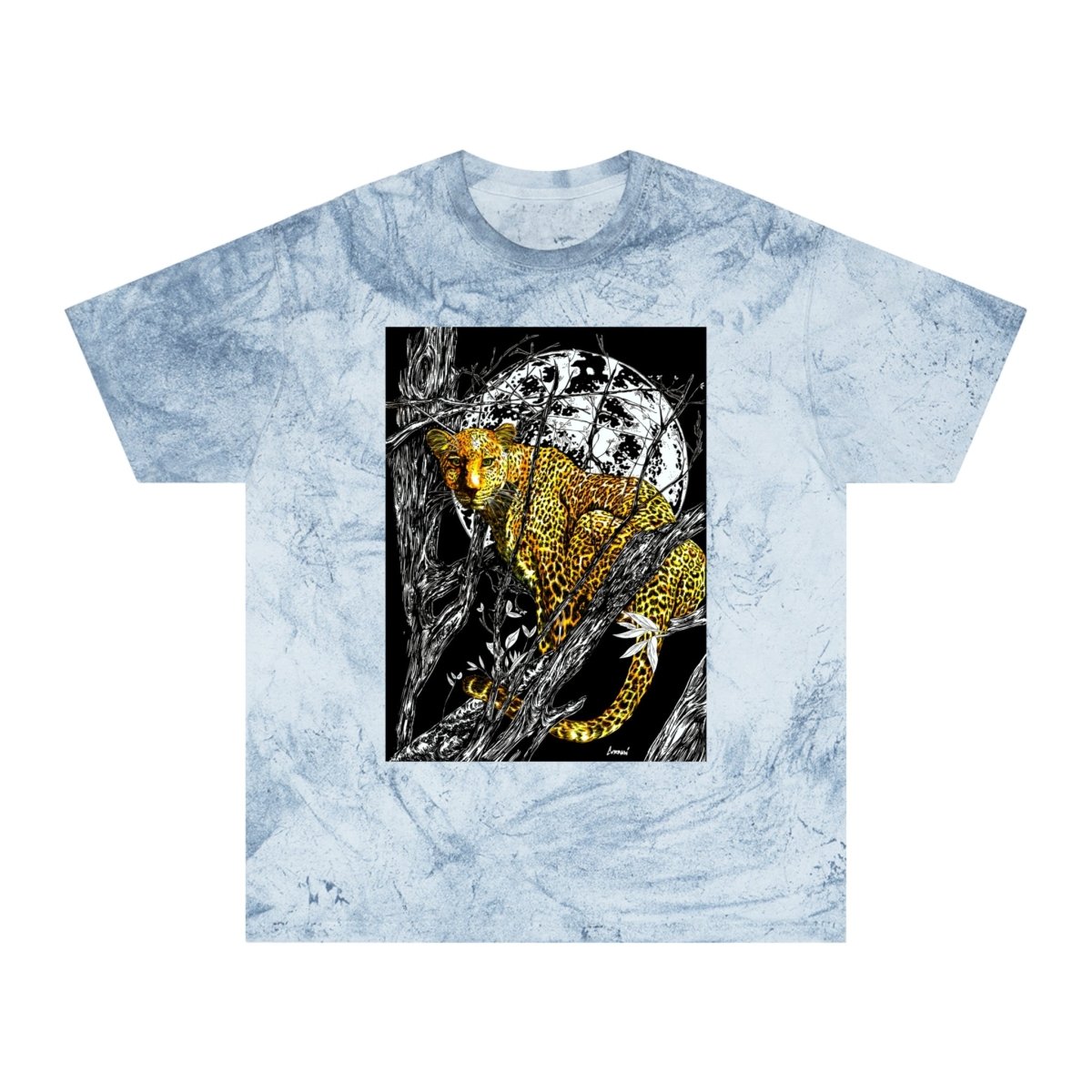 Unisex Color Blast Leopard T-Shirt - Vivid Wildlife Design - Curran Artworks