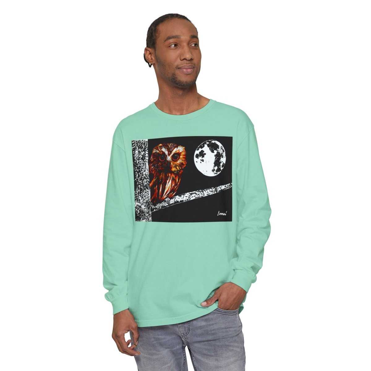 Owl Moon Long Sleeve T-Shirt - Nature Lover Gift