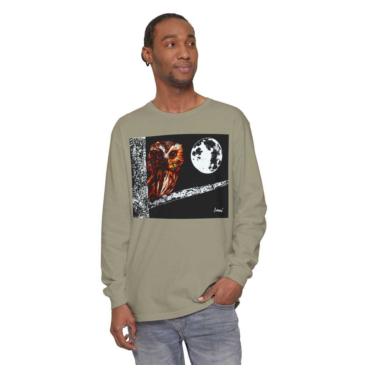 Owl Moon Long Sleeve T-Shirt - Nature Lover Gift