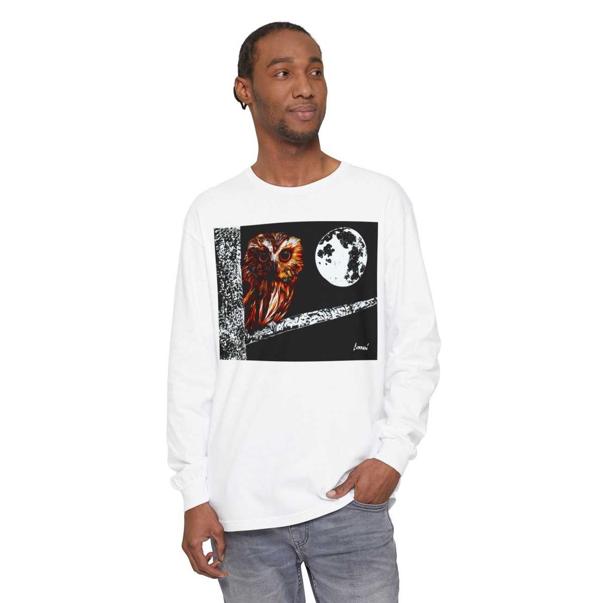 Owl Moon Long Sleeve T-Shirt - Nature Lover Gift