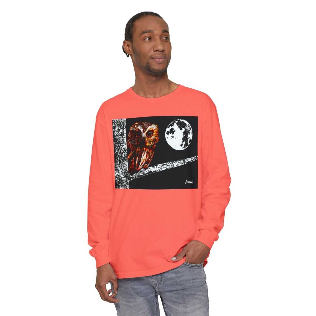 Owl Moon Long Sleeve T-Shirt - Nature Lover Gift