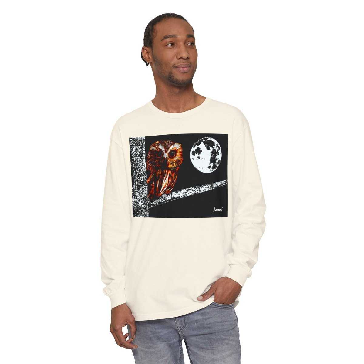 Owl Moon Long Sleeve T-Shirt - Nature Lover Gift