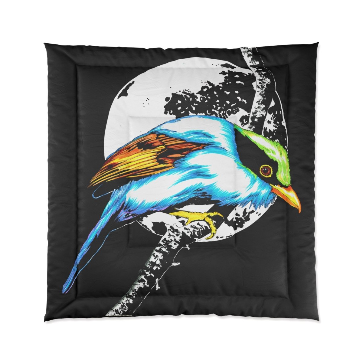 Vibrant Bird Art Comforter - Cozy Bed Cover for Nature Lovers - Curran Artworks