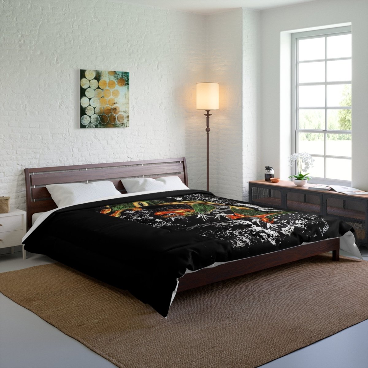 Vibrant Frog Comforter - Cozy Blanket for Nature Lovers - Curran Artworks
