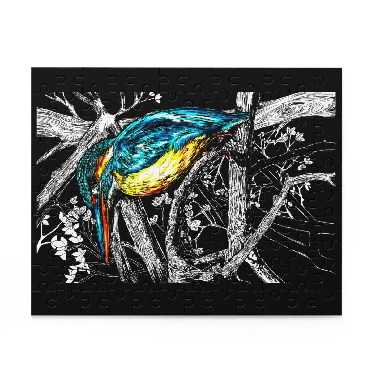Vibrant Kingfisher Puzzle - 500 - Piece Nature Art - Curran Artworks
