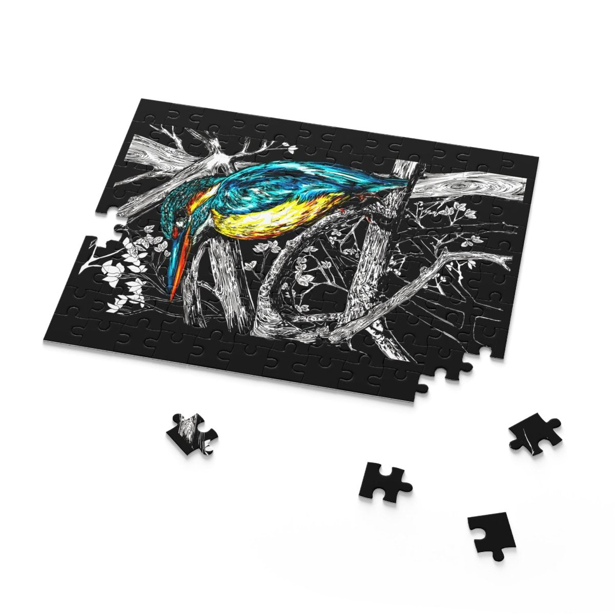 Vibrant Kingfisher Puzzle - 500 - Piece Nature Art - Curran Artworks
