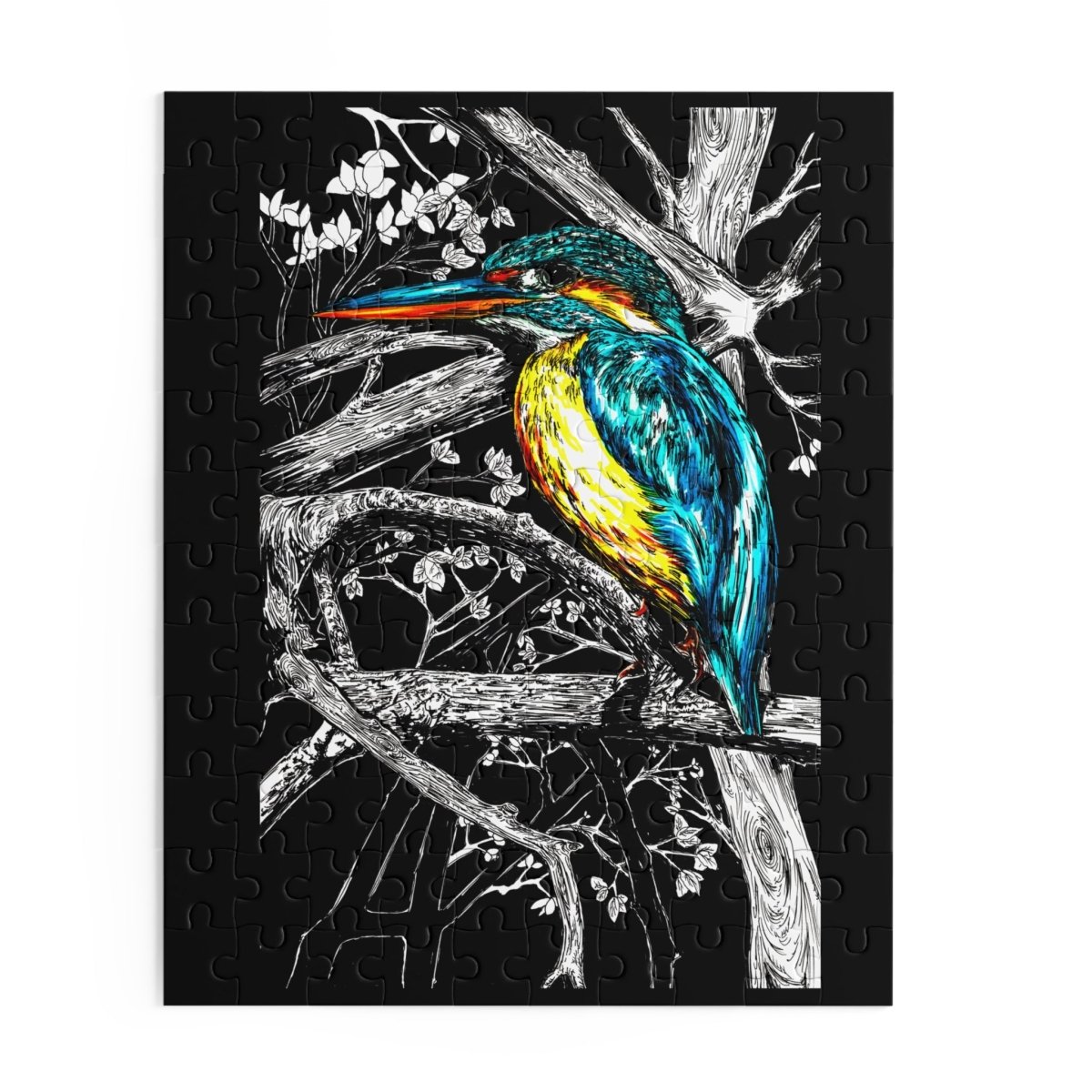 Vibrant Kingfisher Puzzle - 500 - Piece Nature Art - Curran Artworks