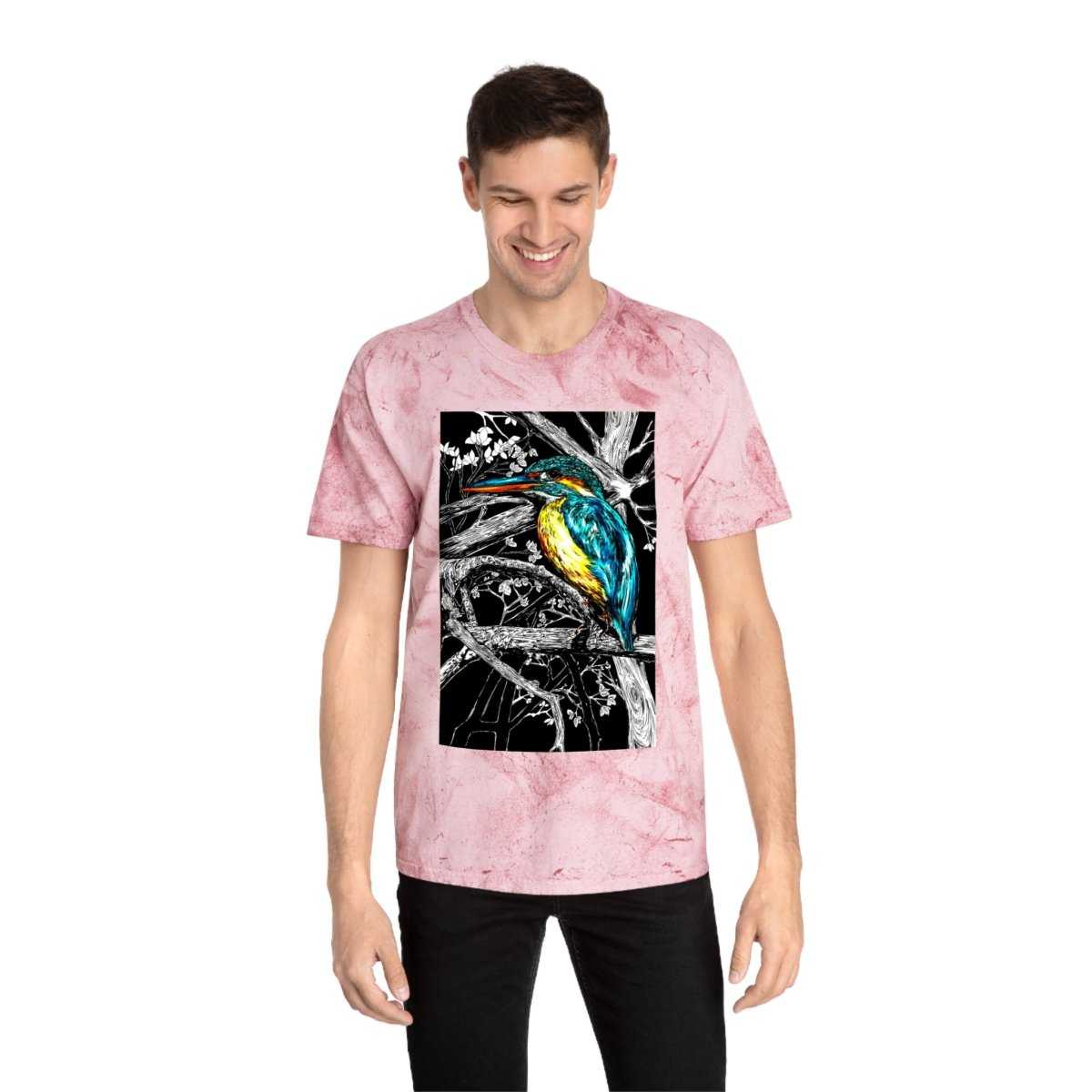 Kingfisher Unisex Color Blast T-Shirt - Nature Inspired Art