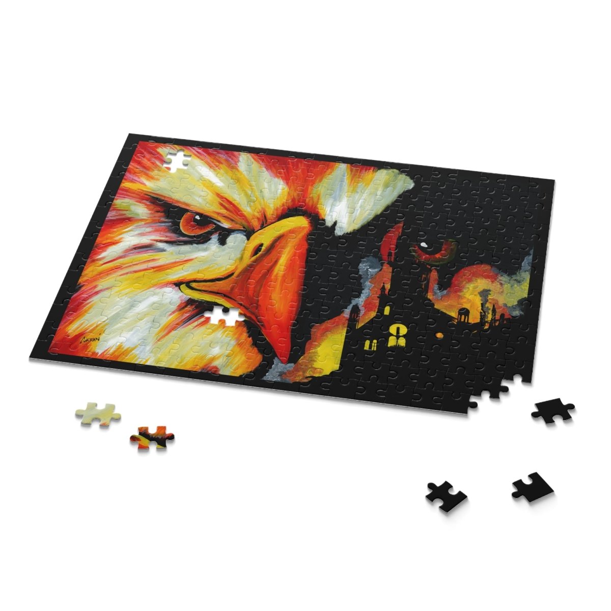 Vibrant Phoenix Art Puzzle - 120 & 252 Piece Jigsaw for Art Lovers - Curran Artworks