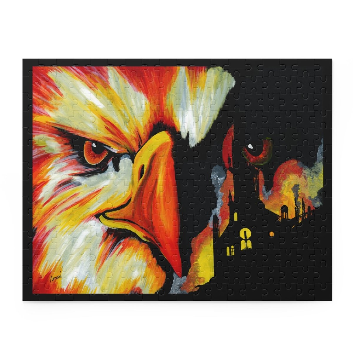 Vibrant Phoenix Art Puzzle - 120 & 252 Piece Jigsaw for Art Lovers - Curran Artworks