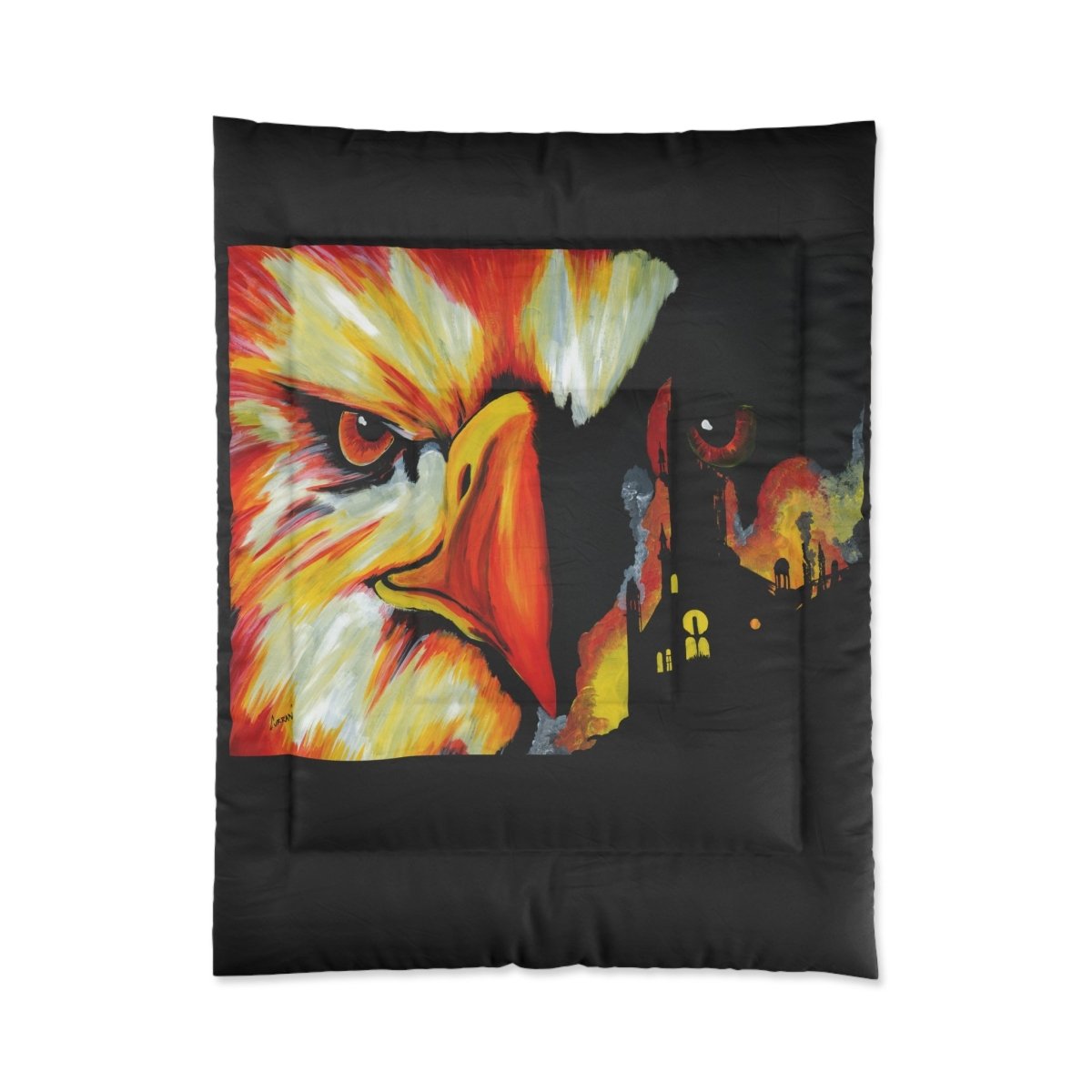 Vibrant Phoenix Comforter - Bold Art for Cozy Spaces - Curran Artworks