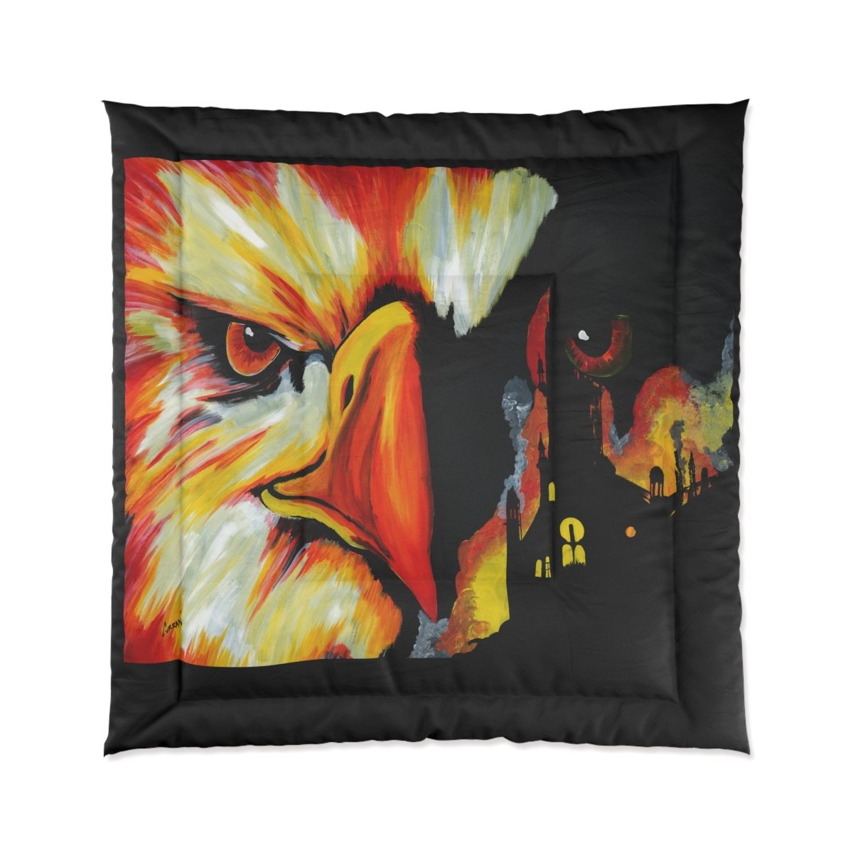 Vibrant Phoenix Comforter - Bold Art for Cozy Spaces - Curran Artworks