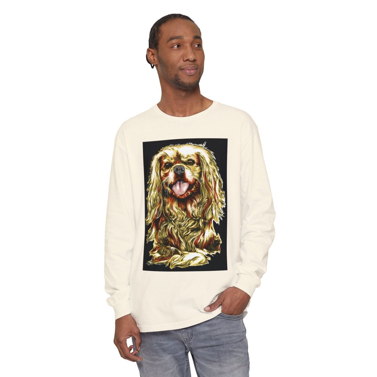 Vintage Dog Portrait Long Sleeve T-Shirt - Perfect Gift for Pet Lovers - Curran Artworks
