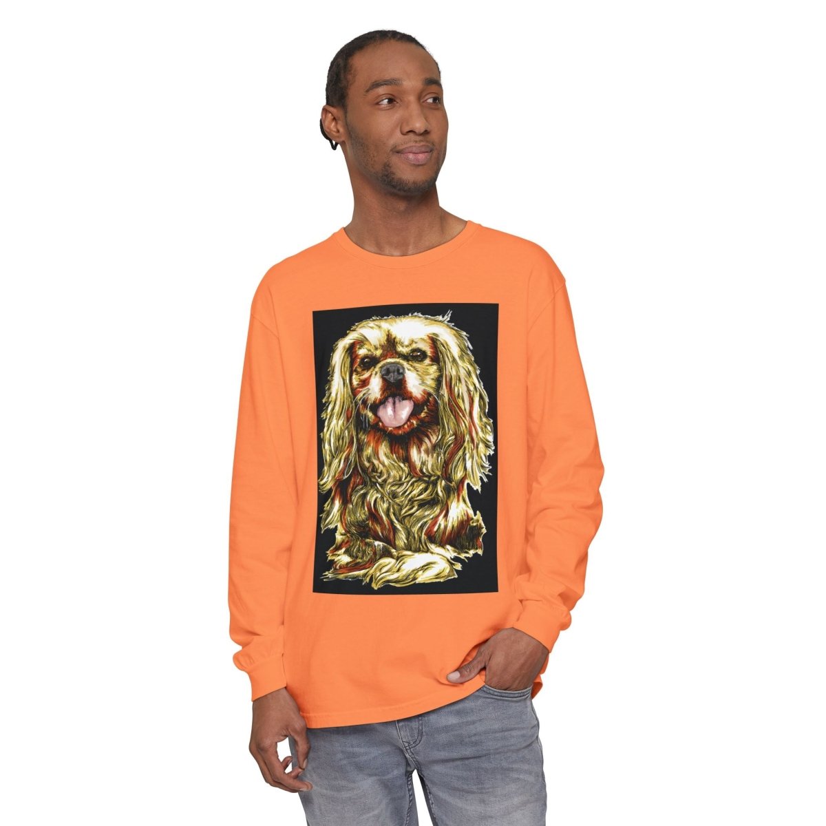 Vintage Dog Portrait Long Sleeve T-Shirt - Perfect Gift for Pet Lovers - Curran Artworks
