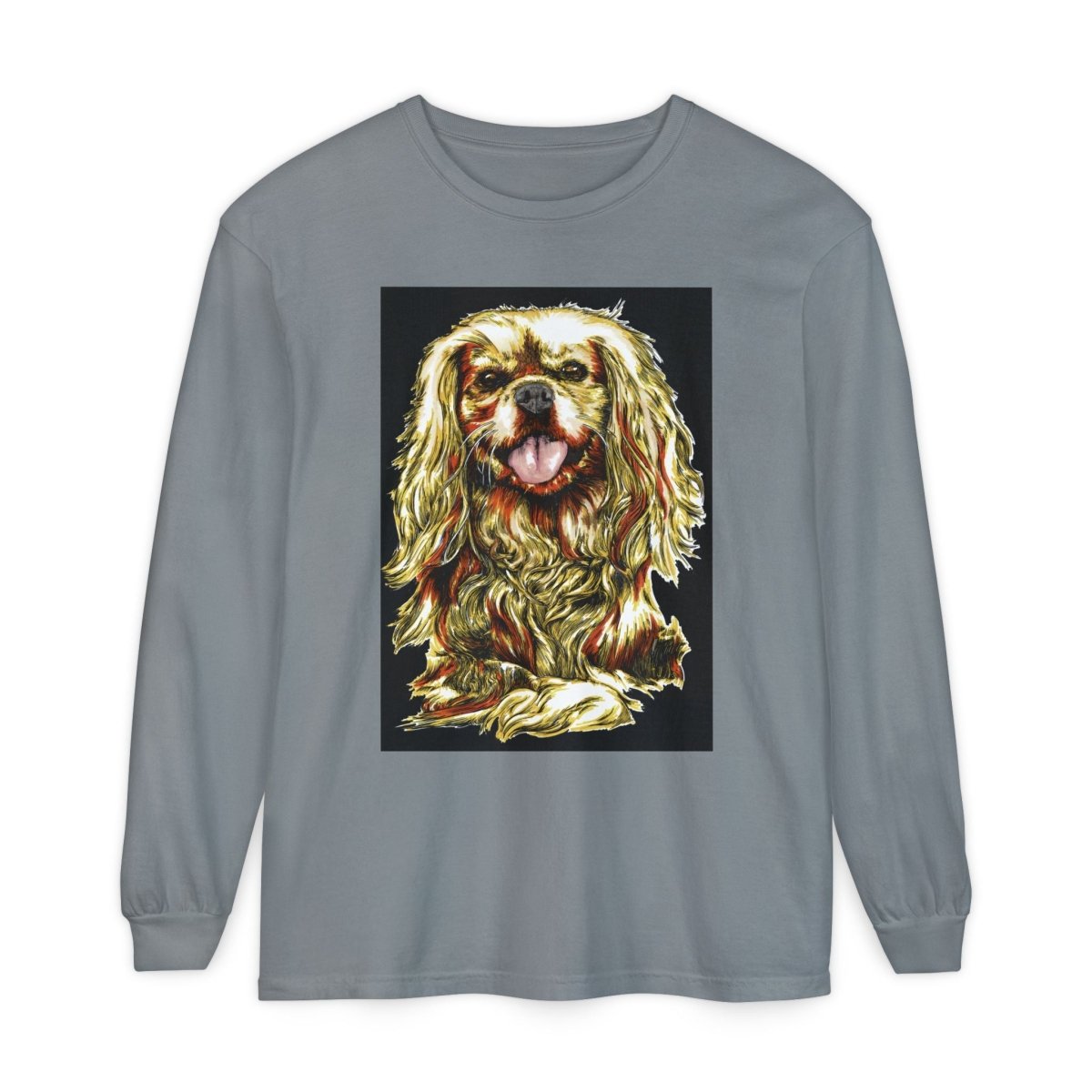 Vintage Dog Portrait Long Sleeve T-Shirt - Perfect Gift for Pet Lovers - Curran Artworks