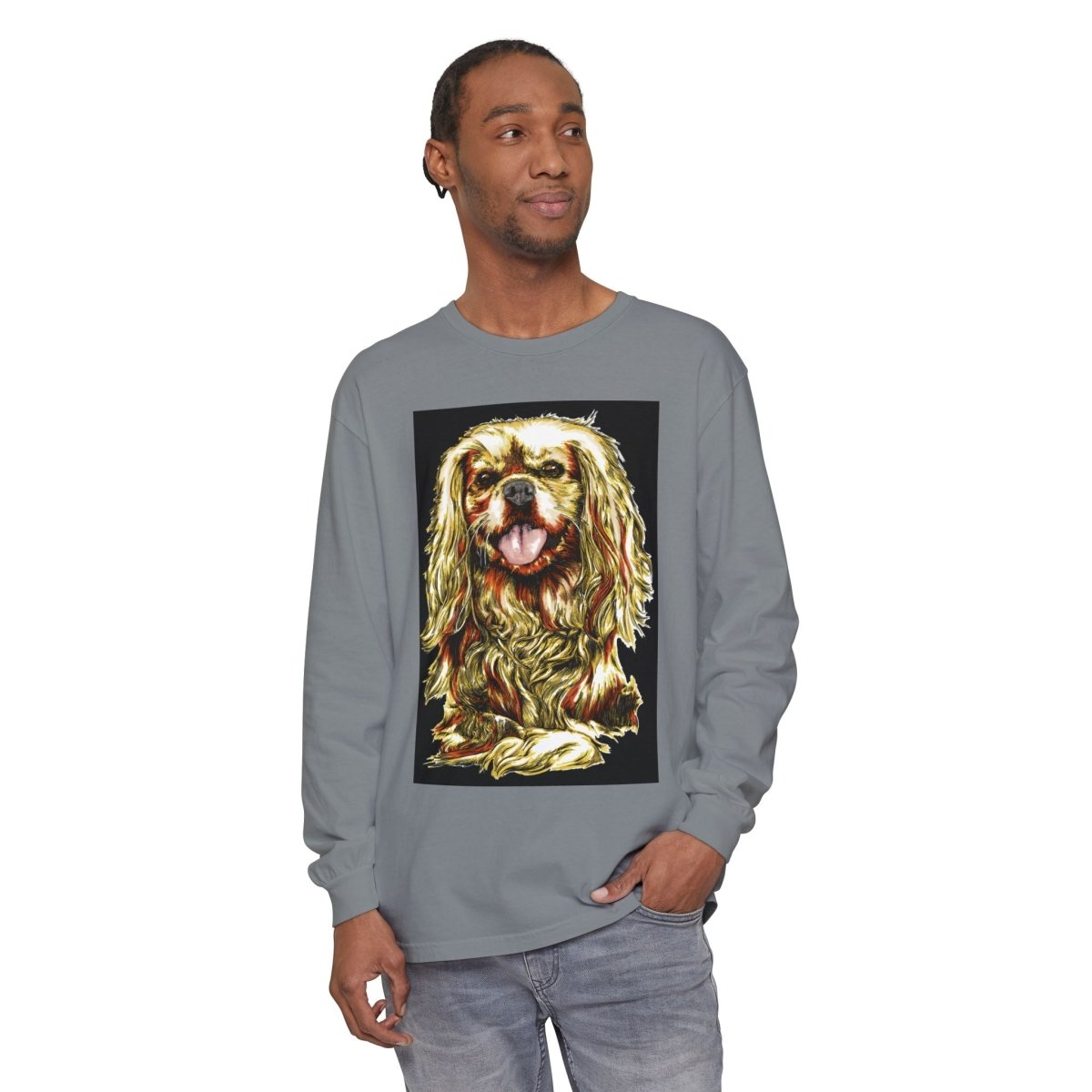 Vintage Dog Portrait Long Sleeve T-Shirt - Perfect Gift for Pet Lovers - Curran Artworks