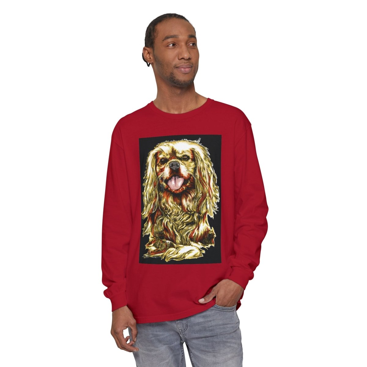 Vintage Dog Portrait Long Sleeve T-Shirt - Perfect Gift for Pet Lovers - Curran Artworks