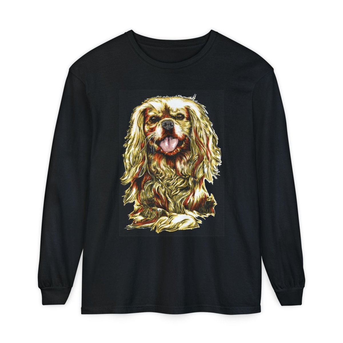 Vintage Dog Portrait Long Sleeve T-Shirt - Perfect Gift for Pet Lovers - Curran Artworks