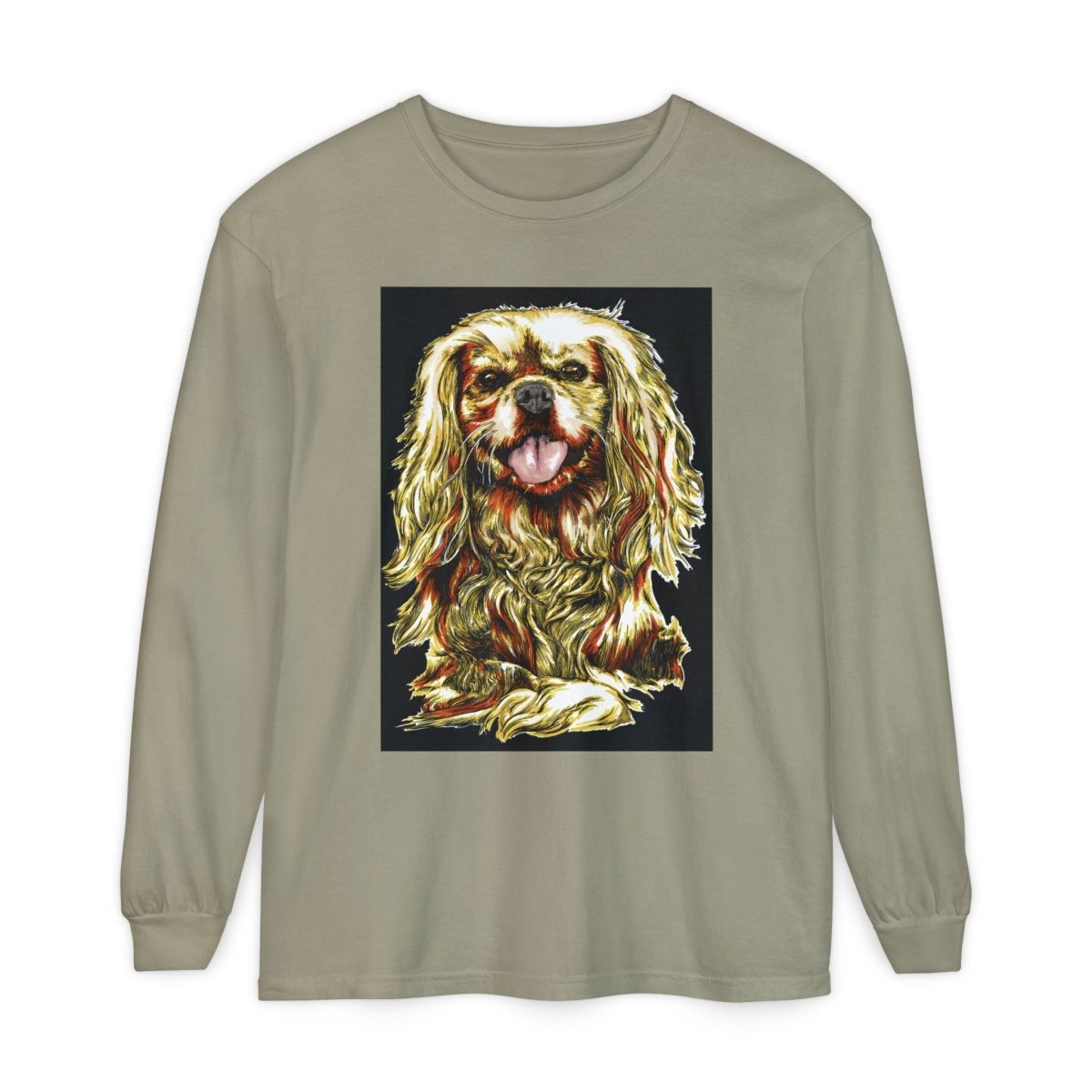 Vintage Dog Portrait Long Sleeve T-Shirt - Perfect Gift for Pet Lovers - Curran Artworks