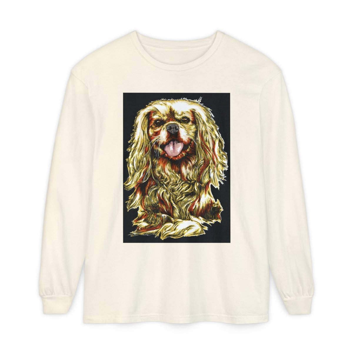 Vintage Dog Portrait Long Sleeve T-Shirt - Perfect Gift for Pet Lovers - Curran Artworks