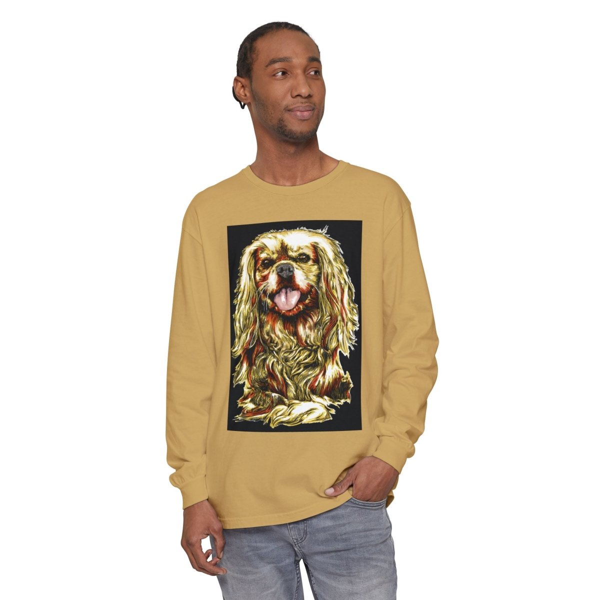 Vintage Dog Portrait Long Sleeve T-Shirt - Perfect Gift for Pet Lovers - Curran Artworks