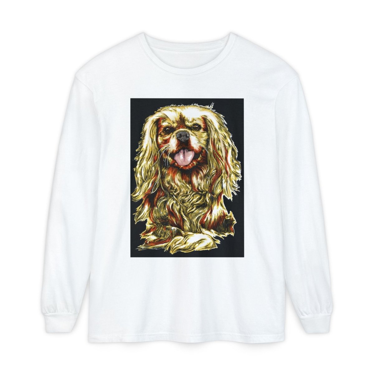 Vintage Dog Portrait Long Sleeve T-Shirt - Perfect Gift for Pet Lovers - Curran Artworks