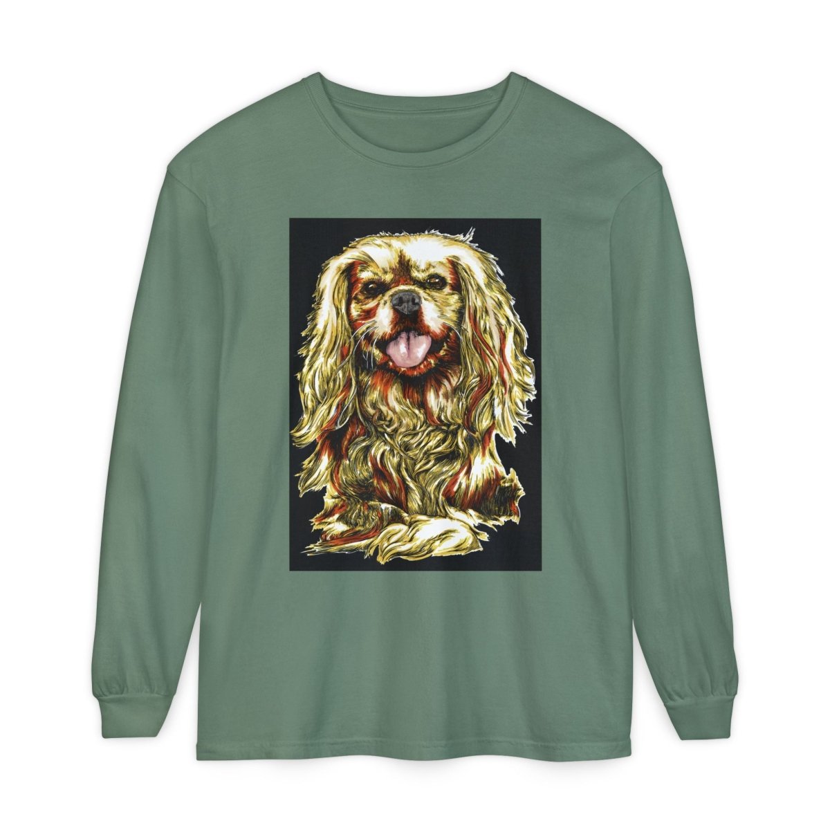 Vintage Dog Portrait Long Sleeve T-Shirt - Perfect Gift for Pet Lovers - Curran Artworks