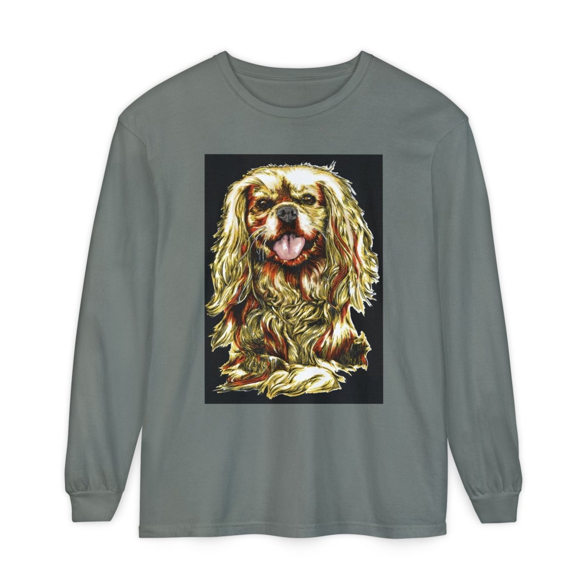 Vintage Dog Portrait Long Sleeve T-Shirt - Perfect Gift for Pet Lovers - Curran Artworks