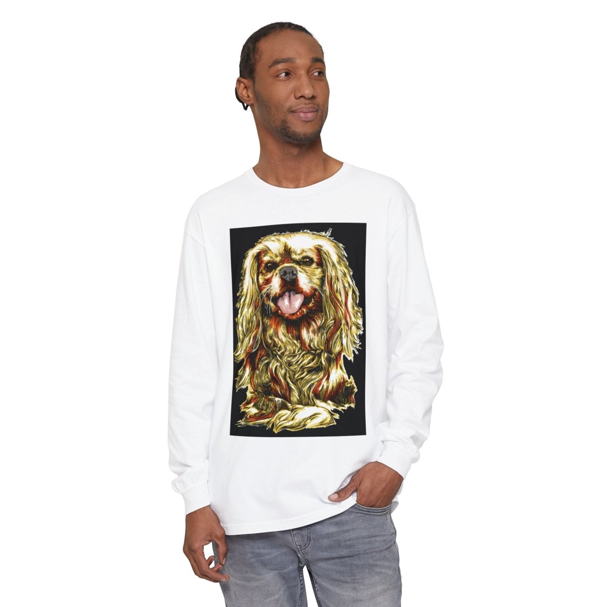 Vintage Dog Portrait Long Sleeve T-Shirt - Perfect Gift for Pet Lovers - Curran Artworks