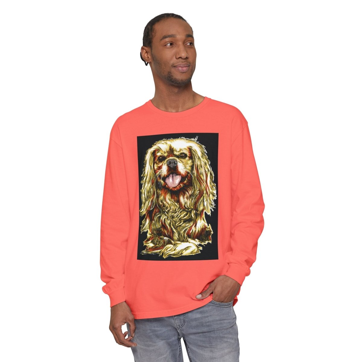 Vintage Dog Portrait Long Sleeve T-Shirt - Perfect Gift for Pet Lovers - Curran Artworks
