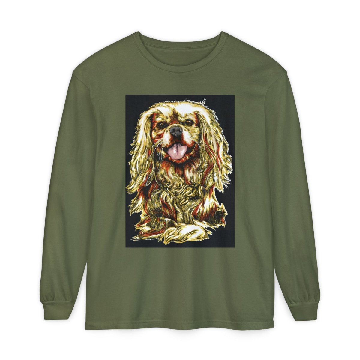Vintage Dog Portrait Long Sleeve T-Shirt - Perfect Gift for Pet Lovers - Curran Artworks