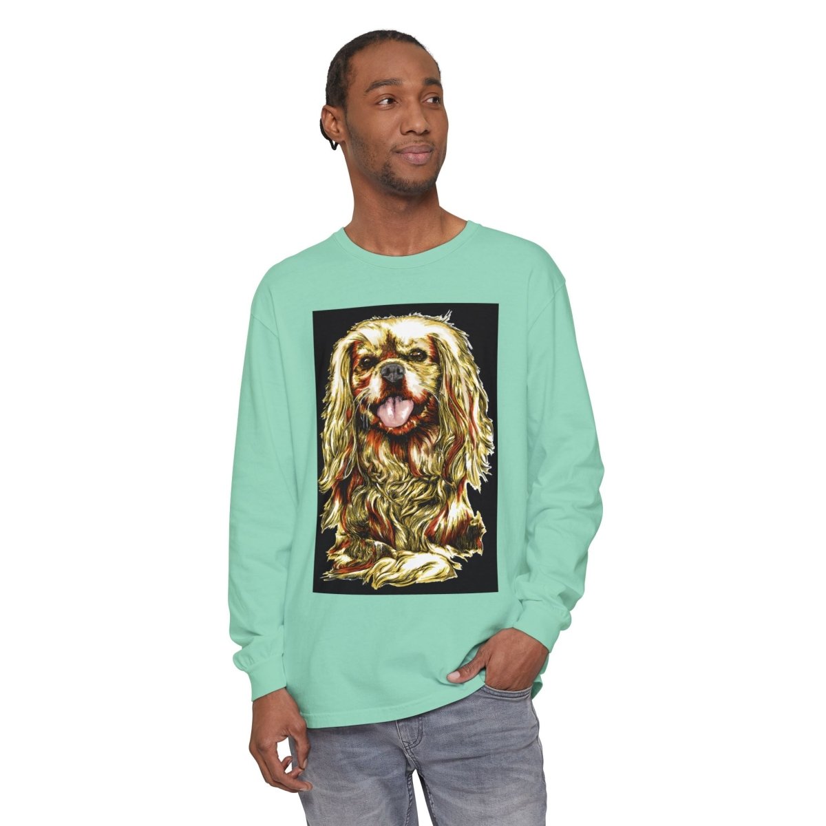 Vintage Dog Portrait Long Sleeve T-Shirt - Perfect Gift for Pet Lovers - Curran Artworks
