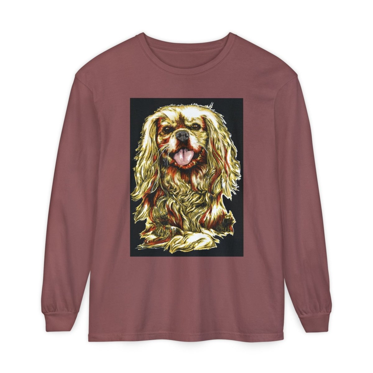 Vintage Dog Portrait Long Sleeve T-Shirt - Perfect Gift for Pet Lovers - Curran Artworks