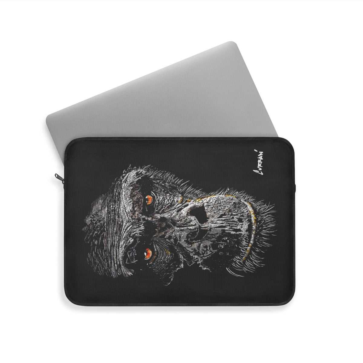Wild Gorilla Laptop Sleeve - Hand Drawn Stylish Art & Protective Case for Tech Lovers - Curran Artworks
