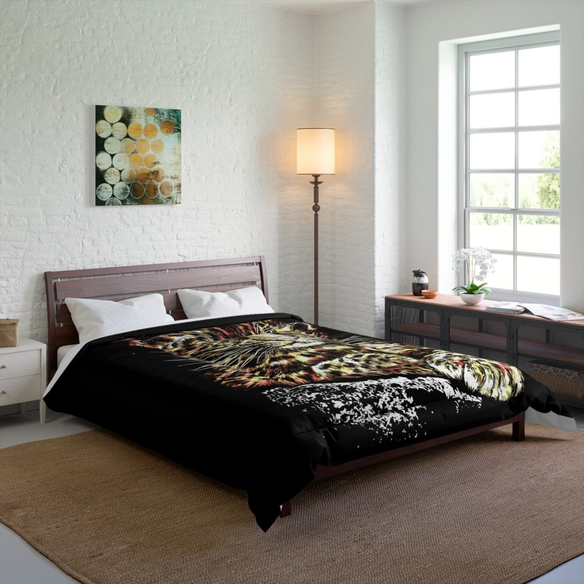 Wildlife - Inspired Comforter with Leopard Design - Cozy Bedding for Animal Lovers - Curran Artworks
