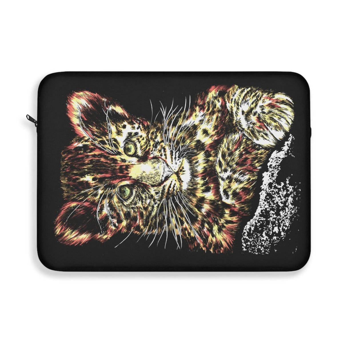 Wildlife - Inspired Laptop Sleeve with Playful Leopard Design - Curran Artworks