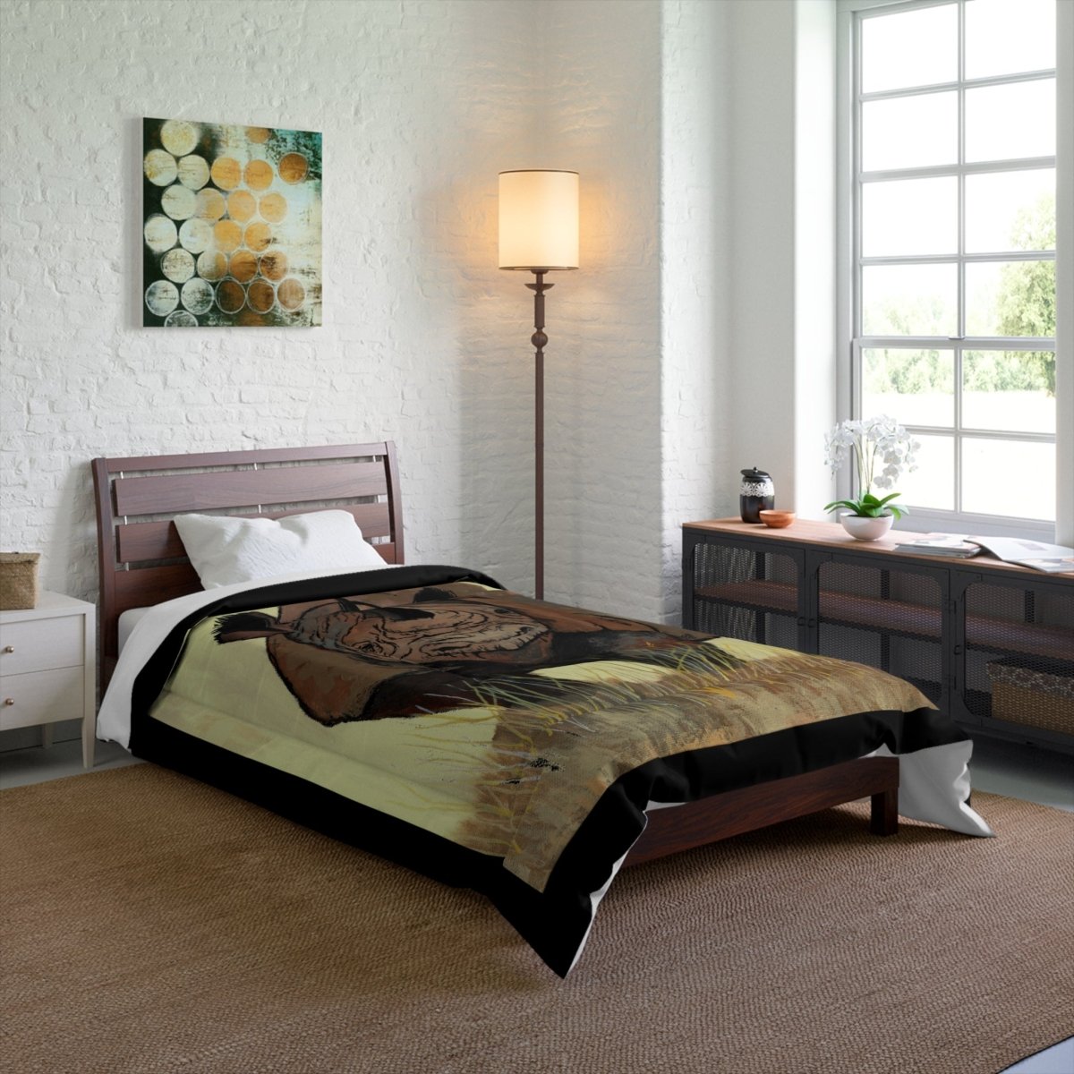 Wildlife - Inspired Rhino Comforter for Nature Lovers - Curran Artworks