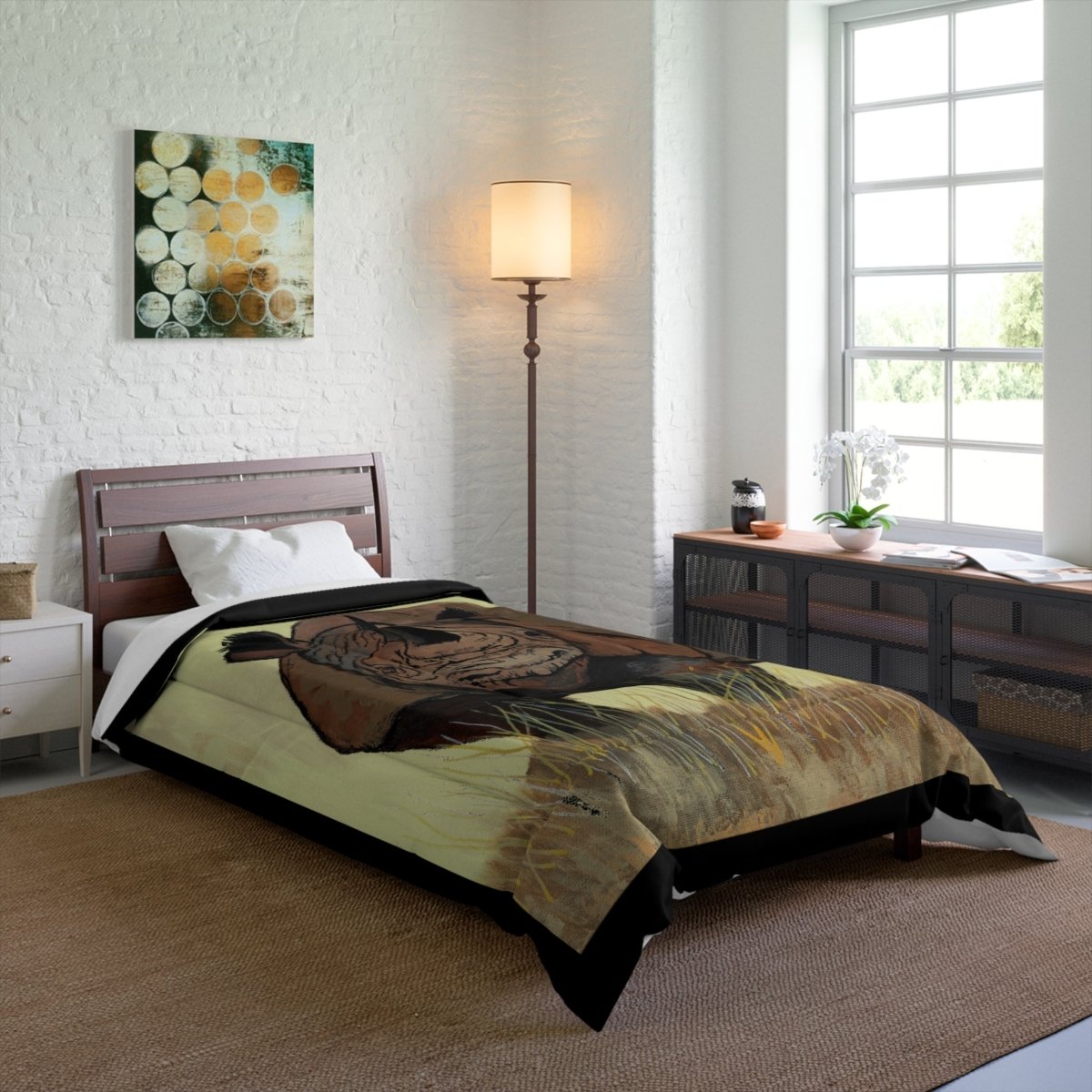 Wildlife - Inspired Rhino Comforter for Nature Lovers - Curran Artworks