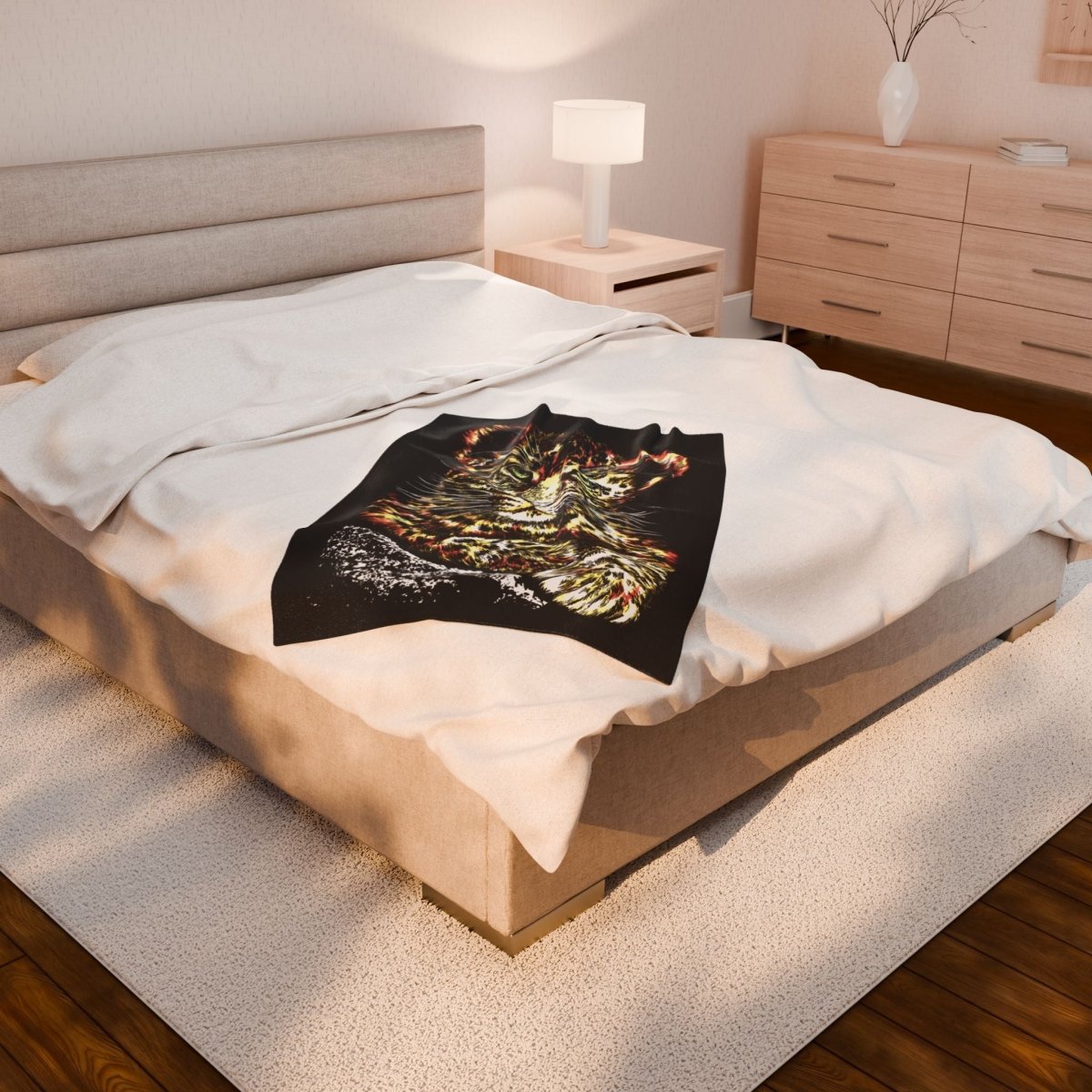 Wildlife - Inspired Velveteen Plush Blanket - Cozy Leopard Print for Nature Lovers - Curran Artworks