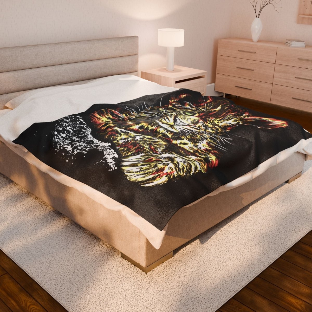 Wildlife - Inspired Velveteen Plush Blanket - Cozy Leopard Print for Nature Lovers - Curran Artworks