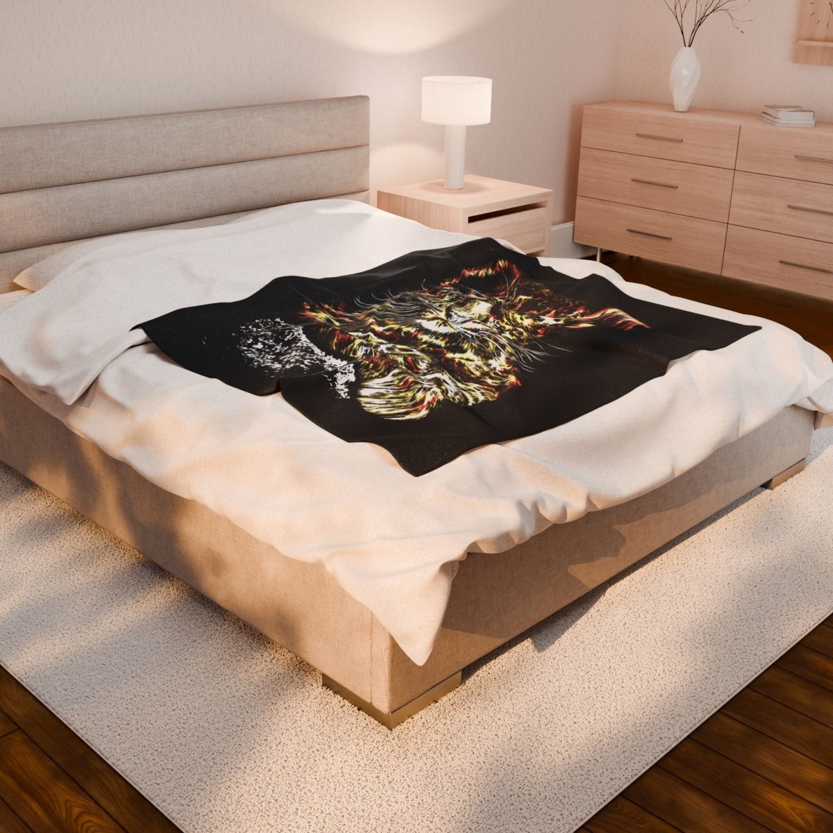 Wildlife - Inspired Velveteen Plush Blanket - Cozy Leopard Print for Nature Lovers - Curran Artworks