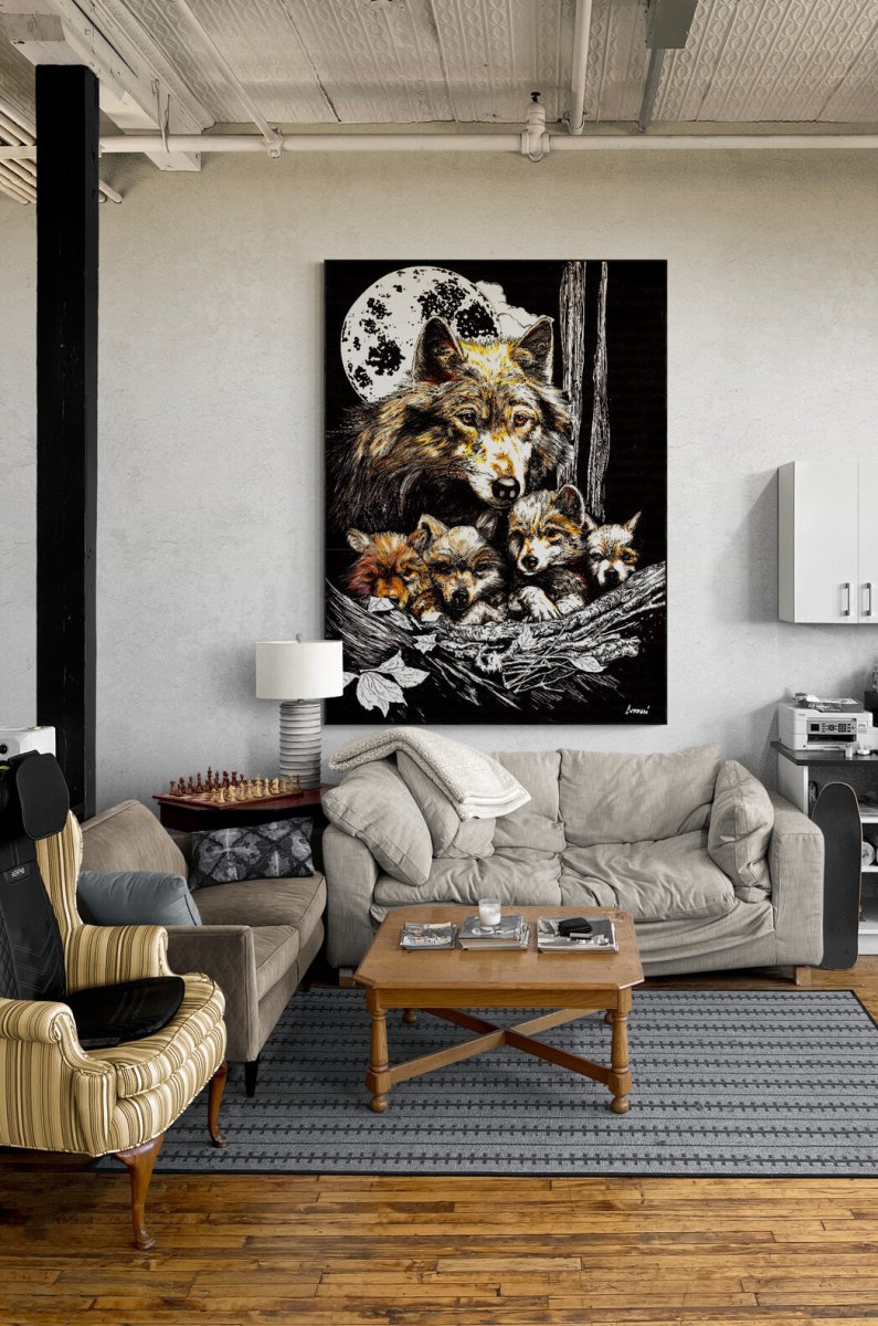 Wolf and Cubs Digital Download - Curran Artworks