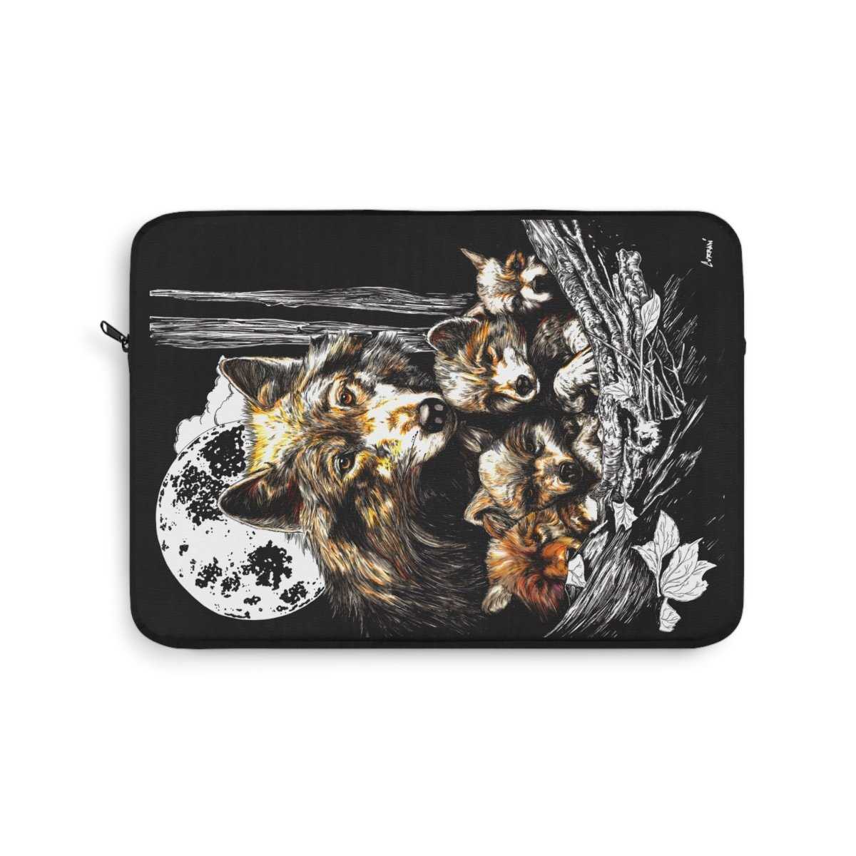 Wolf Family Laptop Sleeve - Nature - Inspired Design for Animal Lovers - Curran Artworks