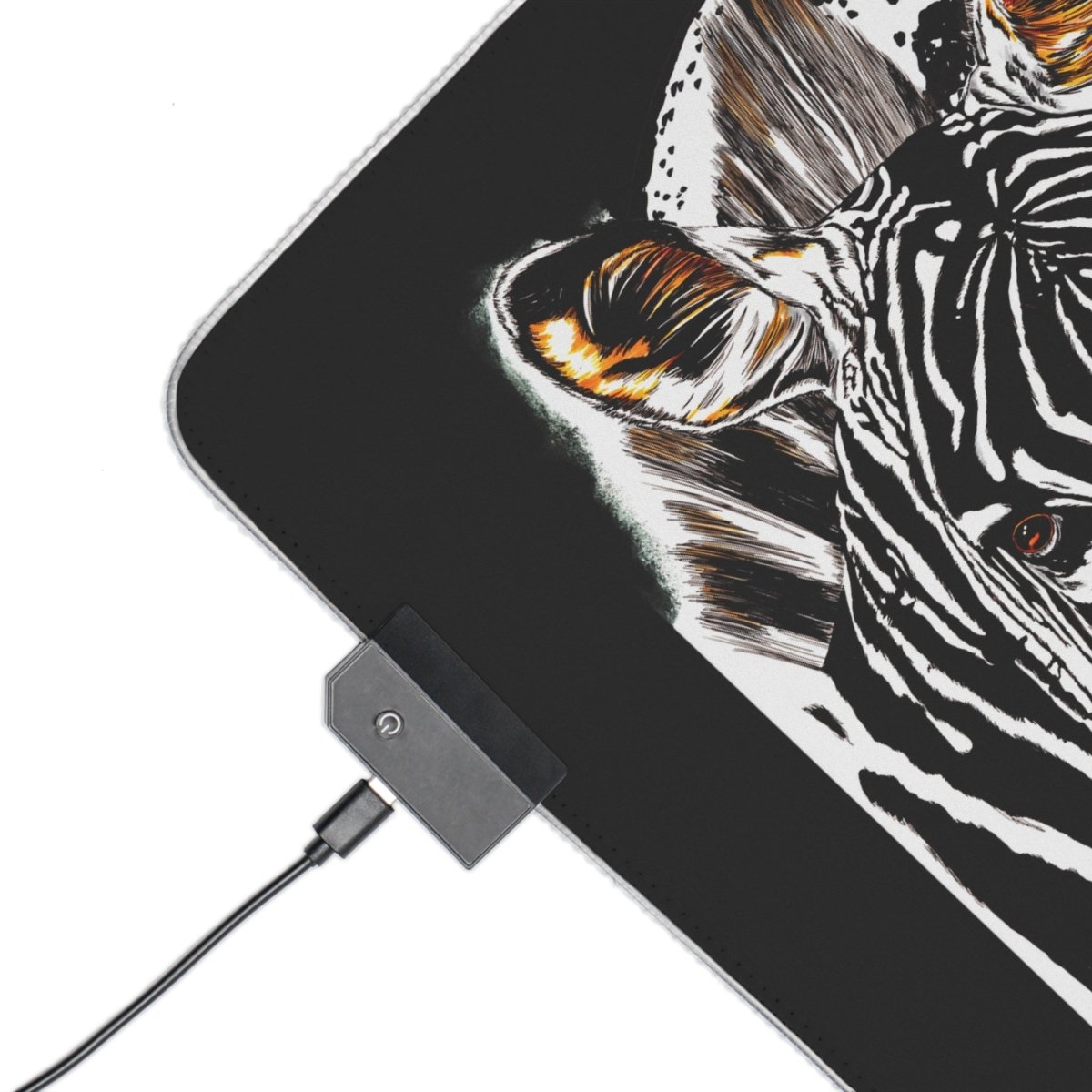 Zebra LED Gaming Mouse Pad - Perfect for Gamers and Animal Lovers - Curran Artworks