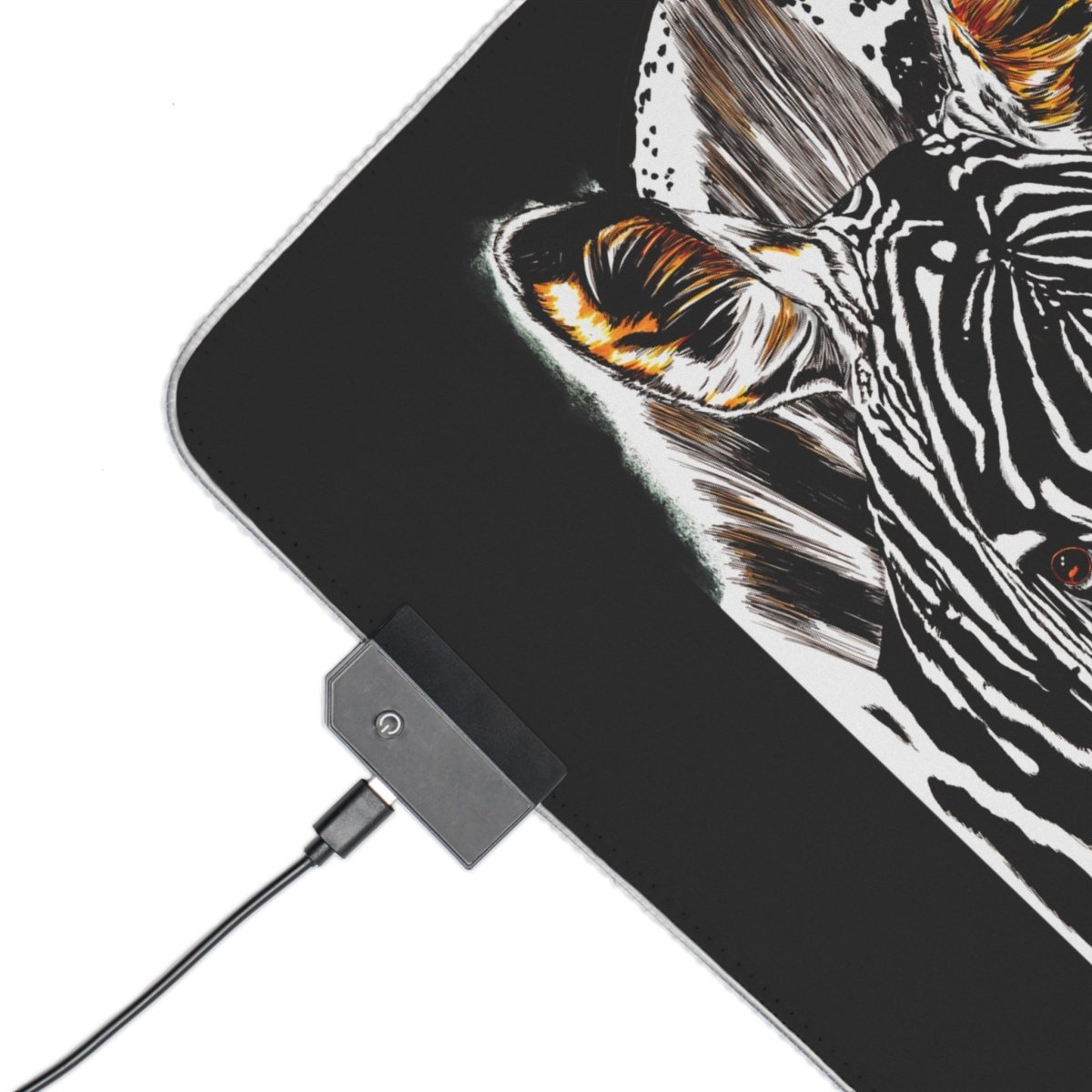 Zebra LED Gaming Mouse Pad - Perfect for Gamers and Animal Lovers - Curran Artworks