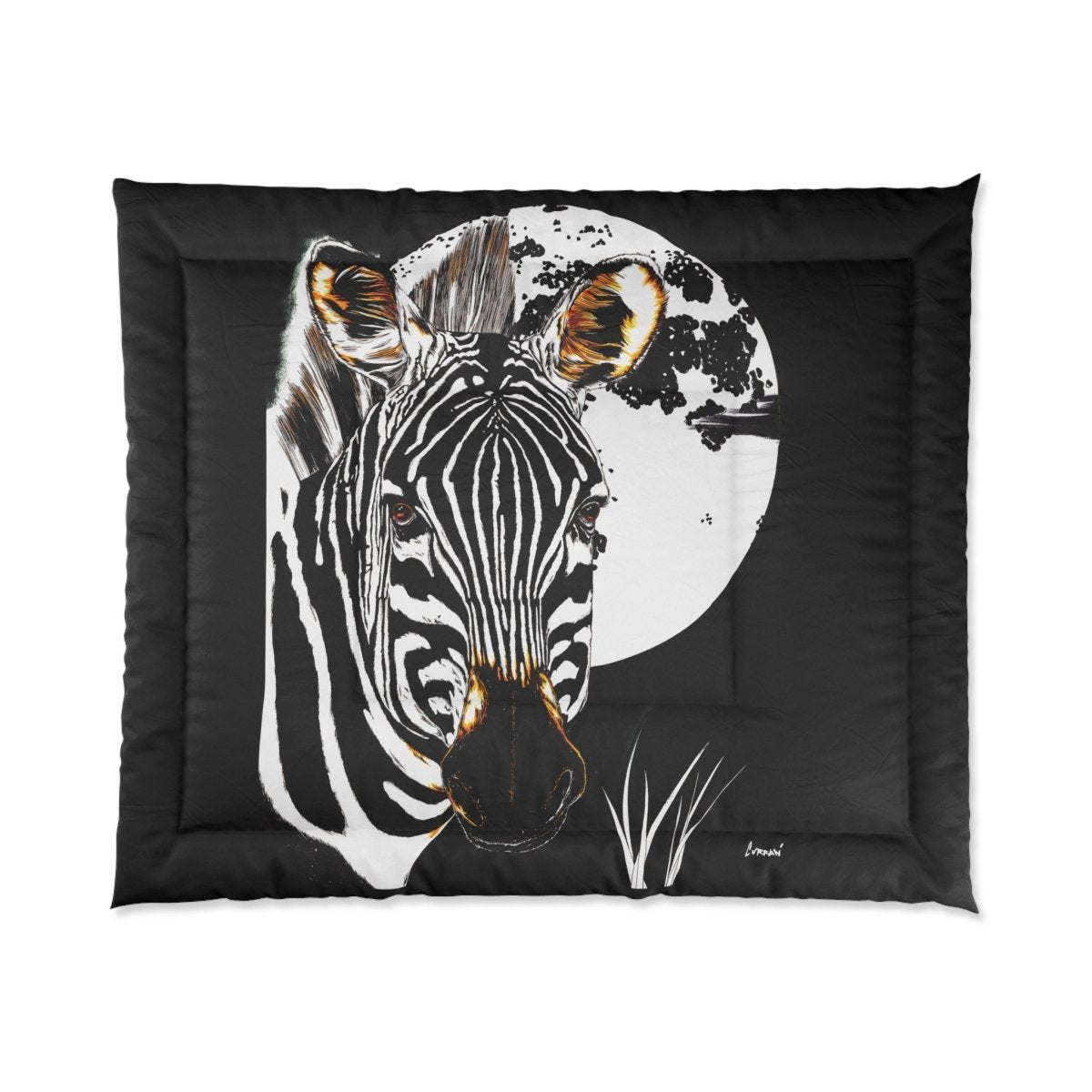 Zebra Print Comforter - Bold Animal Design for Stylish Bedrooms - Curran Artworks