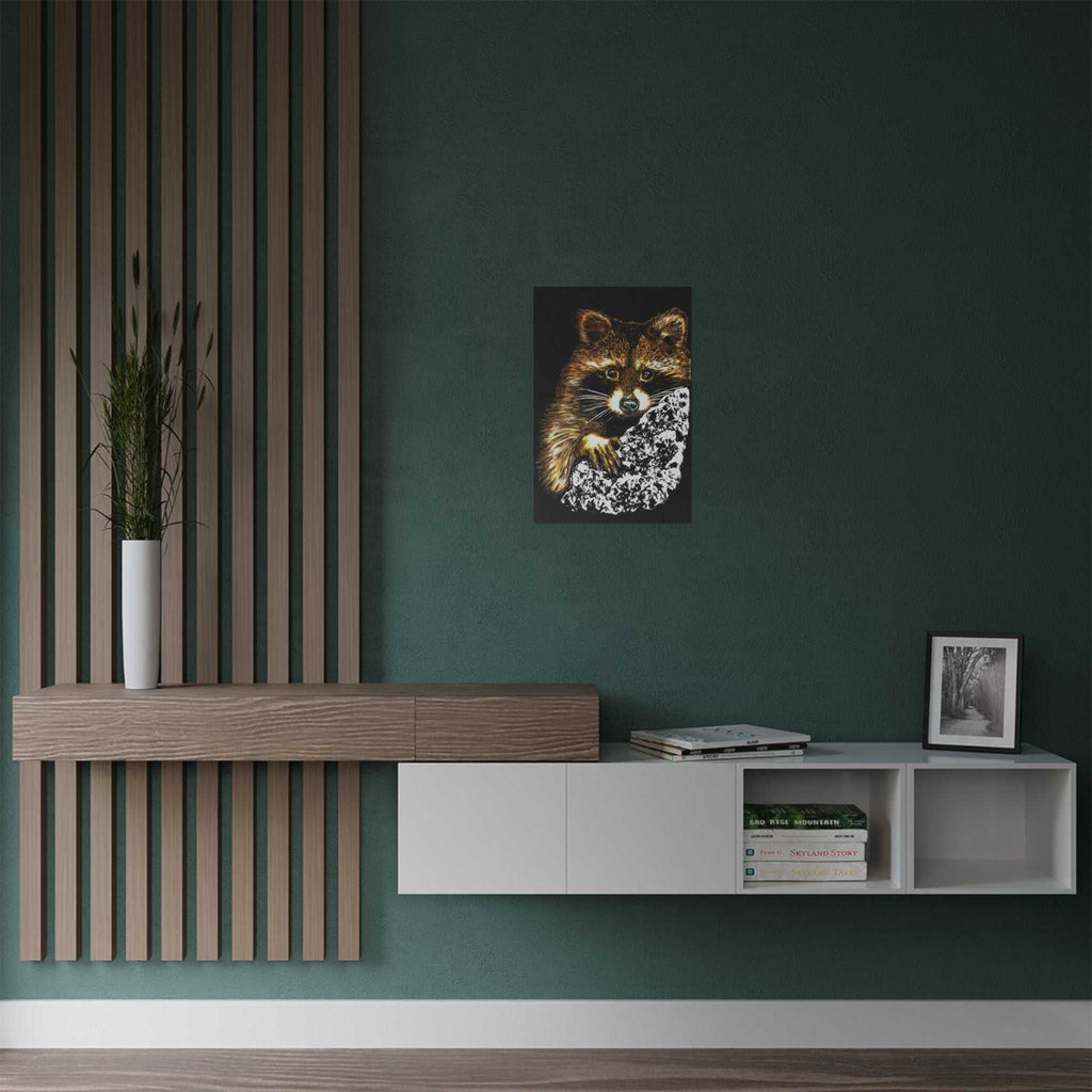 Bring the beauty of nature home with our Raccoon Wildlife Satin Poster - Hand-Drawn Raccoon Art Print. Add a touch of whimsy to your space today!