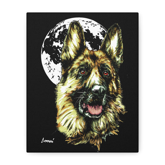 German Shepherd Print, Hand-Drawn Dog Art,