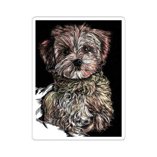 Goldendoodle Portrait Kiss-Cut Sticker